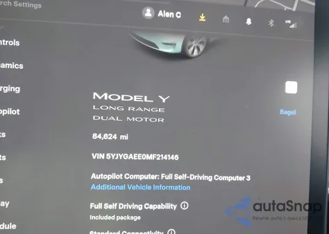 2021 Tesla Model Y Long Range Dual Motor All-Wheel Drive из США, поврежденный, VIN 5YJYGAEE0MF214146